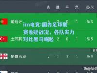 im电竞:国内足球联赛悬疑战况，各队实力对比黑马崛起